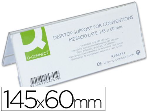 Identificadores secretaria q-connect metacrilato 145x60mm , Q-connect , 39938 , 5705831047419